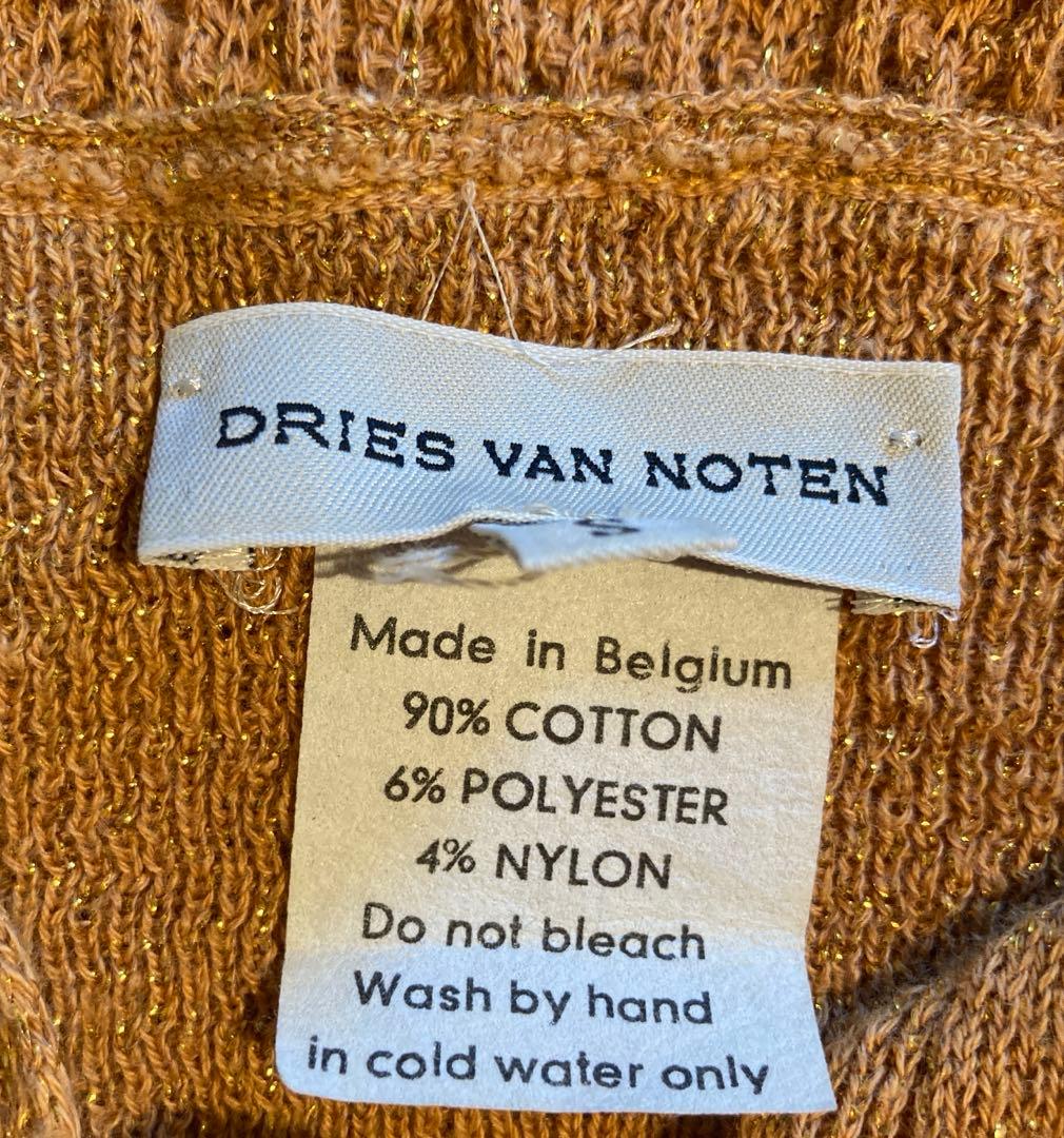 DRIES VAN NOTEN ゴールドラメ　コットンニットキャミ　ライカ期