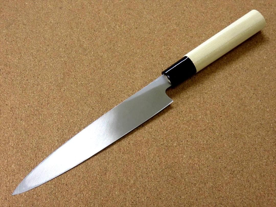 関の刃物 柳刃包丁 170mm SK5 軟鉄 片刃 右利き用 刺身包丁 朴の木