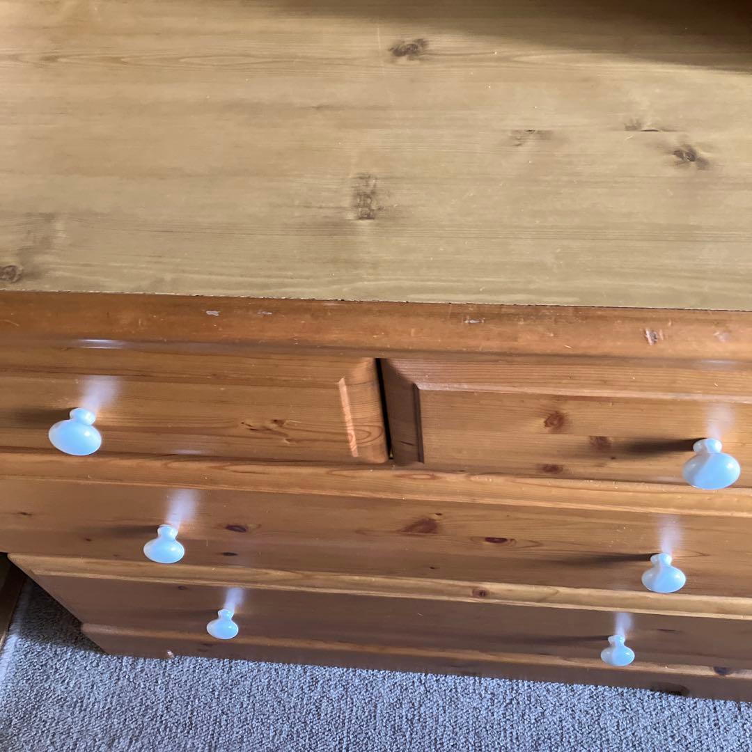 木製オープンシェルフ 引き出し付き　たのメル便