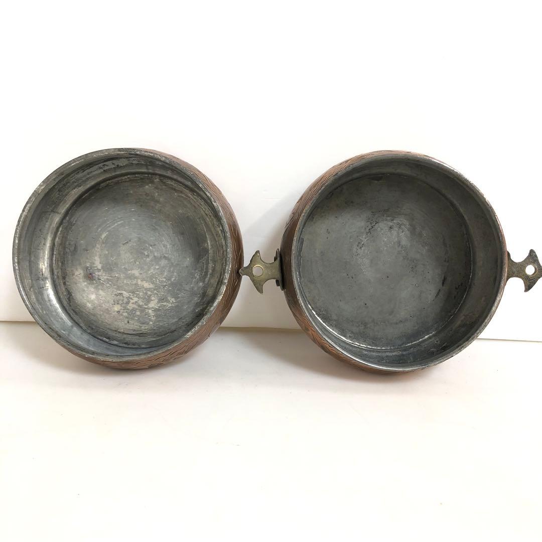 【現状品】真鍮製お弁当箱2段　アンティーク　インテリア　ビンテージ