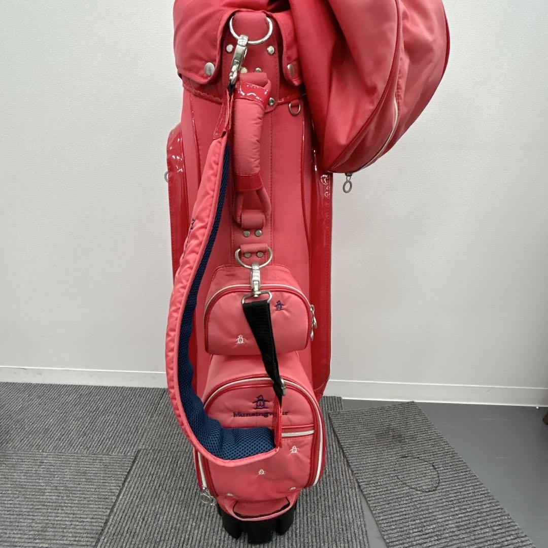 マンシング　3点セット　キャディバッグ　キャスター付　ピンク　バッグ