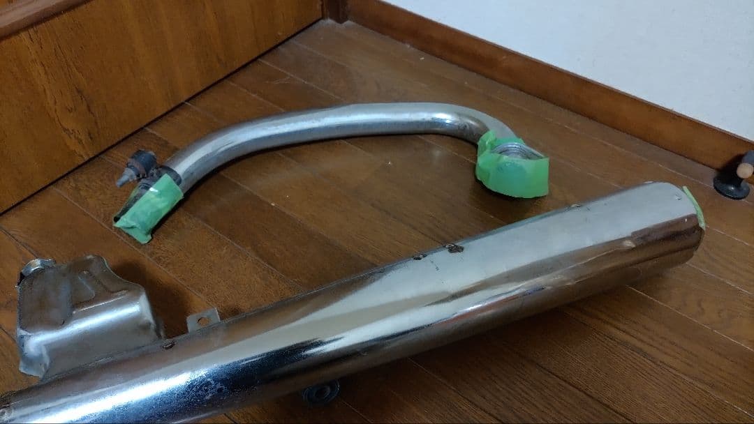 【値下げ】SR400/SR500 純正ノーマルマフラー エキパイ付 ブラケット付