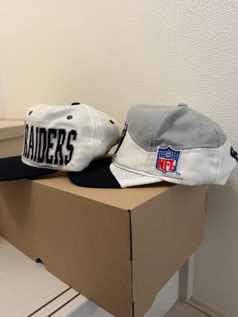 90's RAIDERS NFLキャップ 2点セット