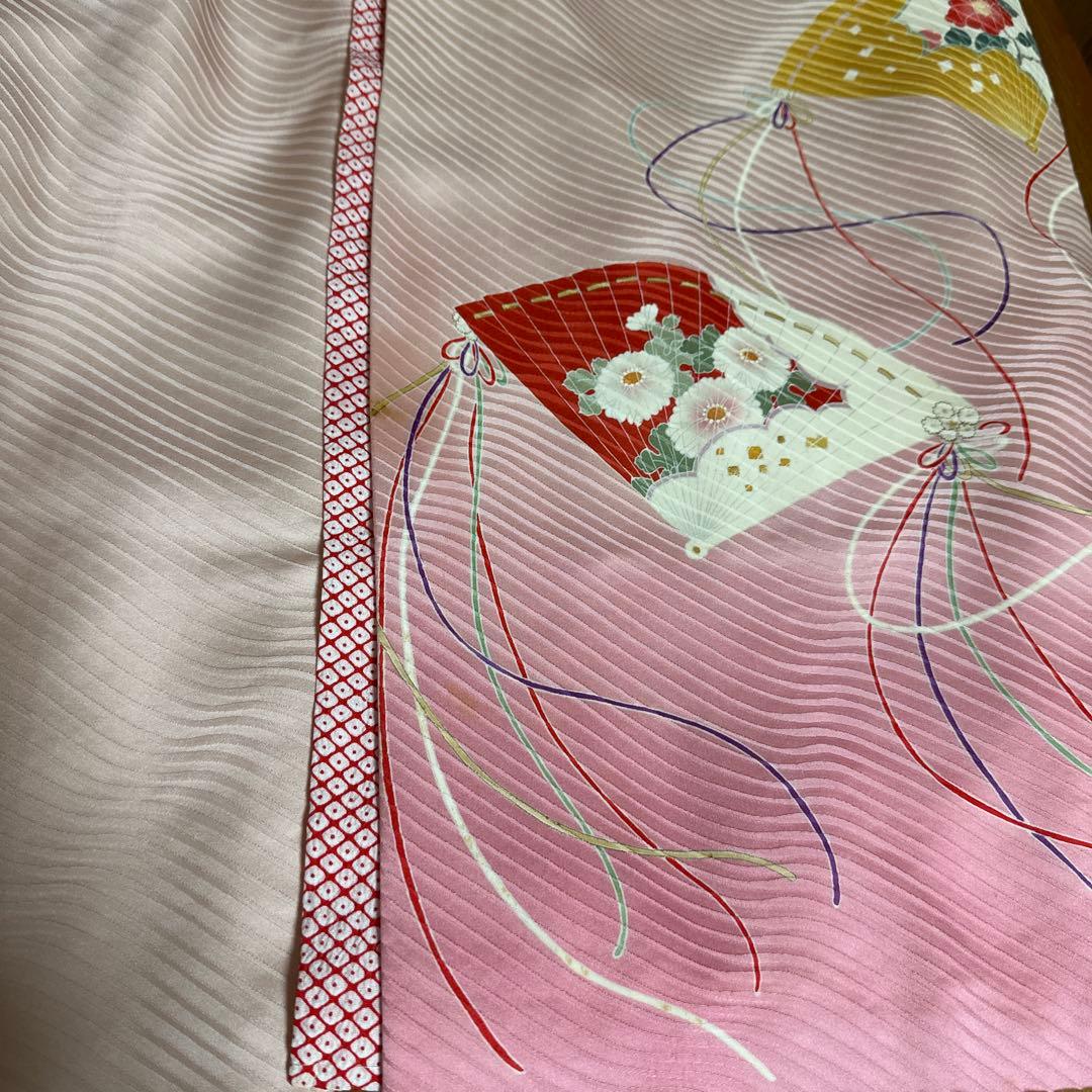 七五三　女の子　作家物　落款入り７歳　祝着　四つ身　逸品　長襦袢付き