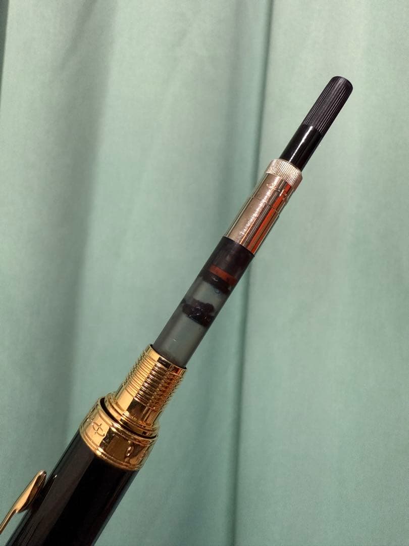 パーカー K18万年筆 ソネット F (細字) ボトルインク付き