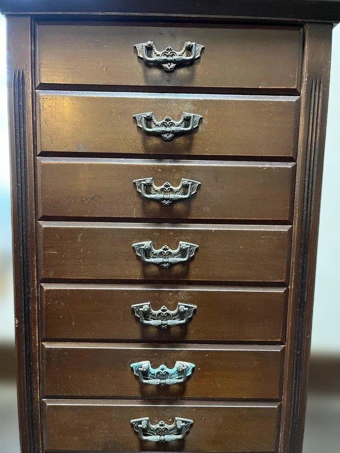 アンティーク調 木製 電話台7段 昭和レトロ