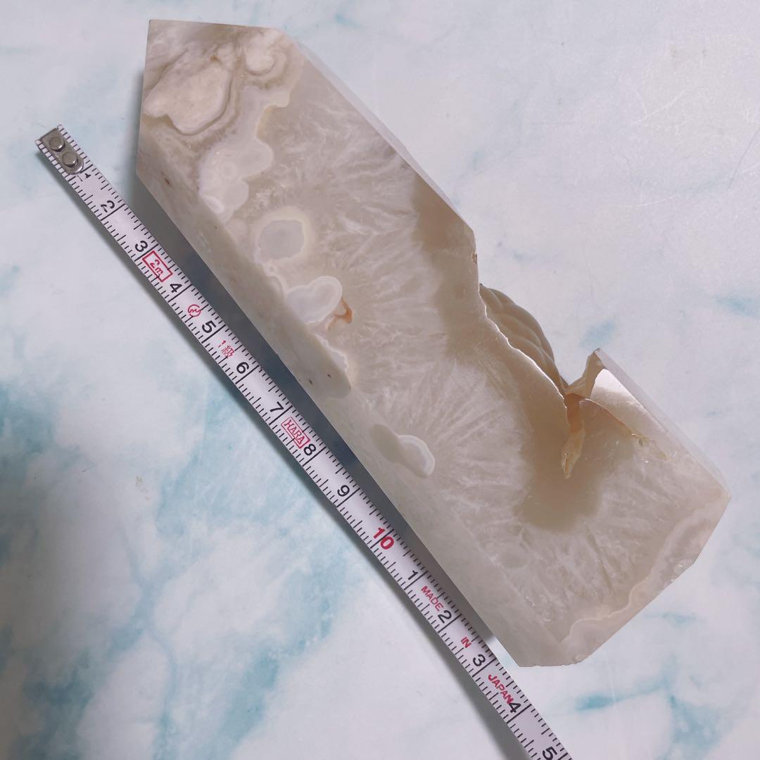 フラワーアゲート タワー 桜瑪瑙 天然石インテリア 天然石 置き物