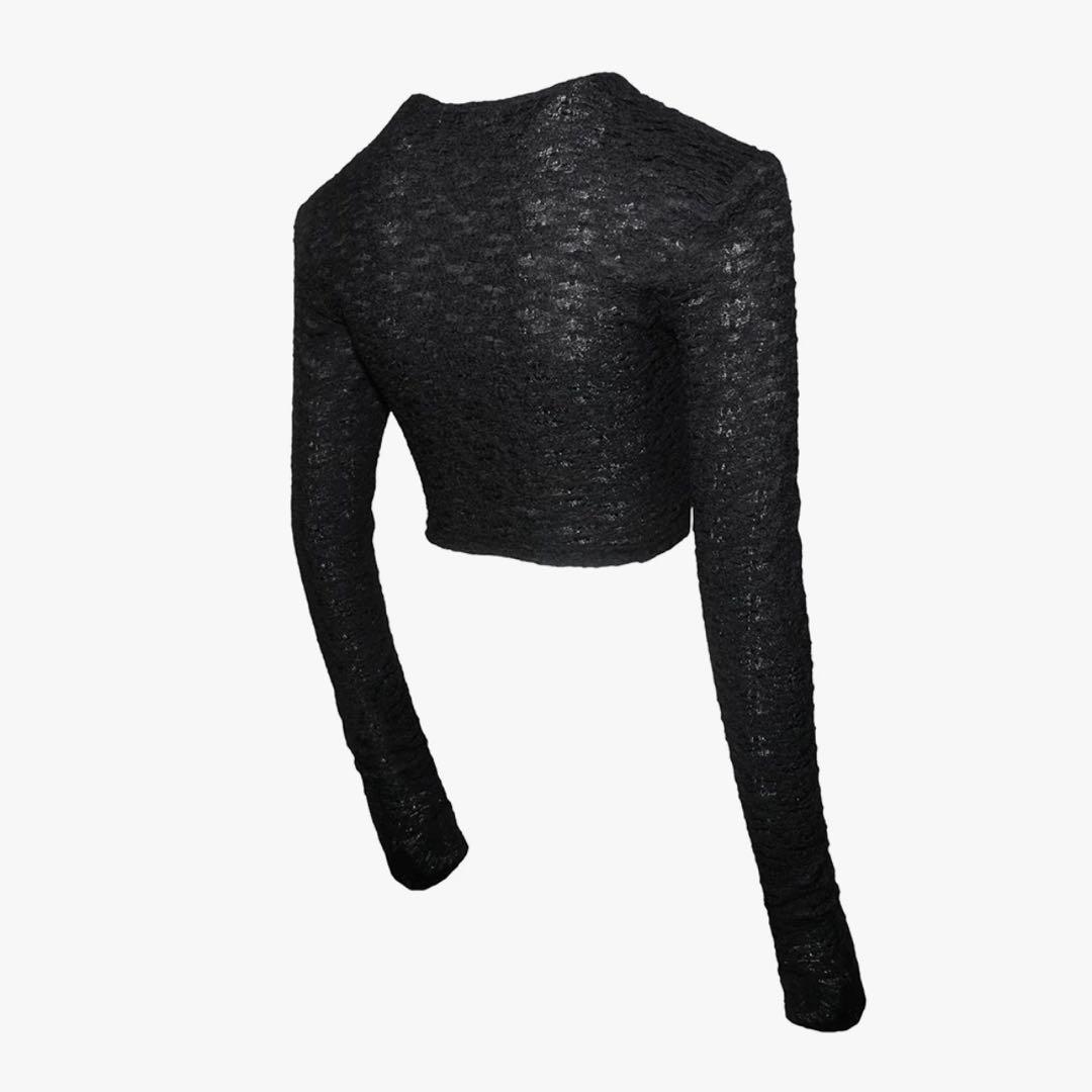 theredthread S lace up cardigan カーディガン 黒