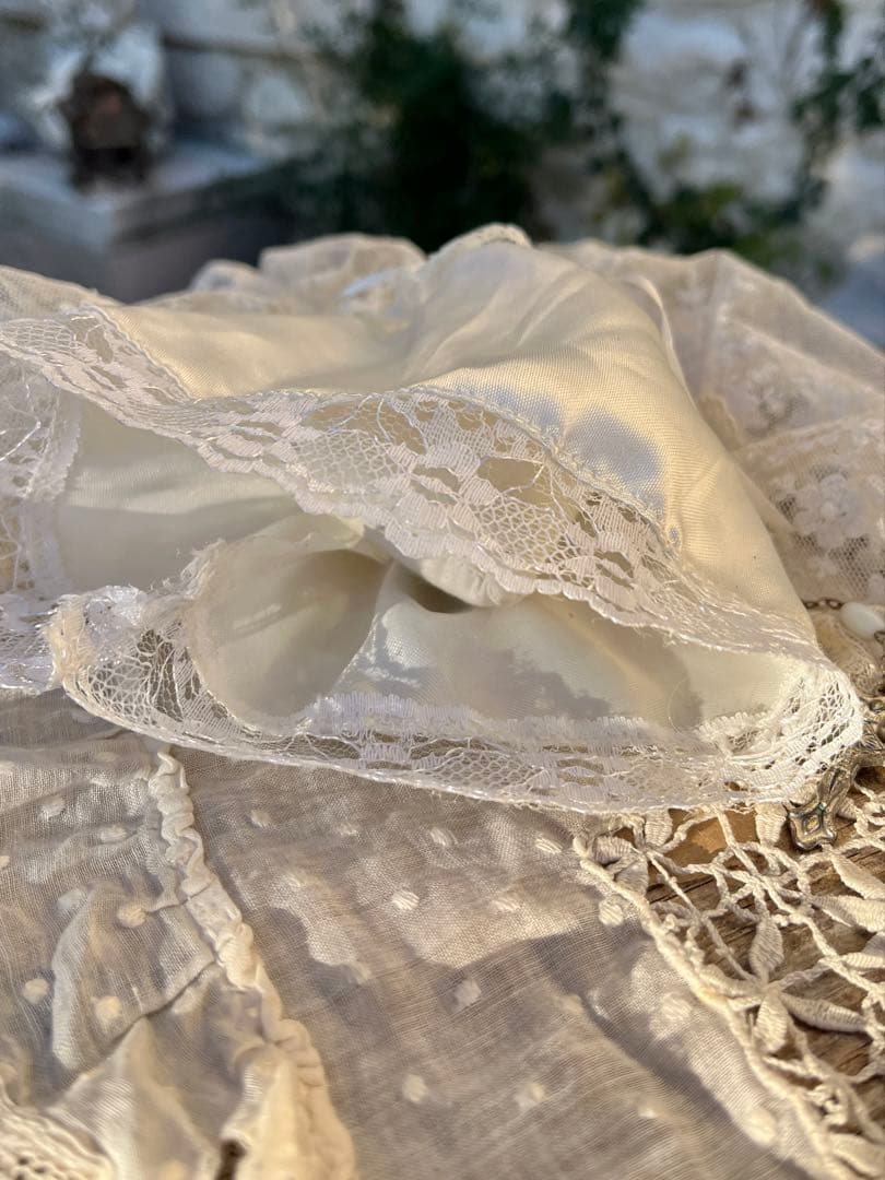 ◆フランスアンティーク｜ミニョネット赤ちゃんビスクドールベビー白ドレスセレモニー