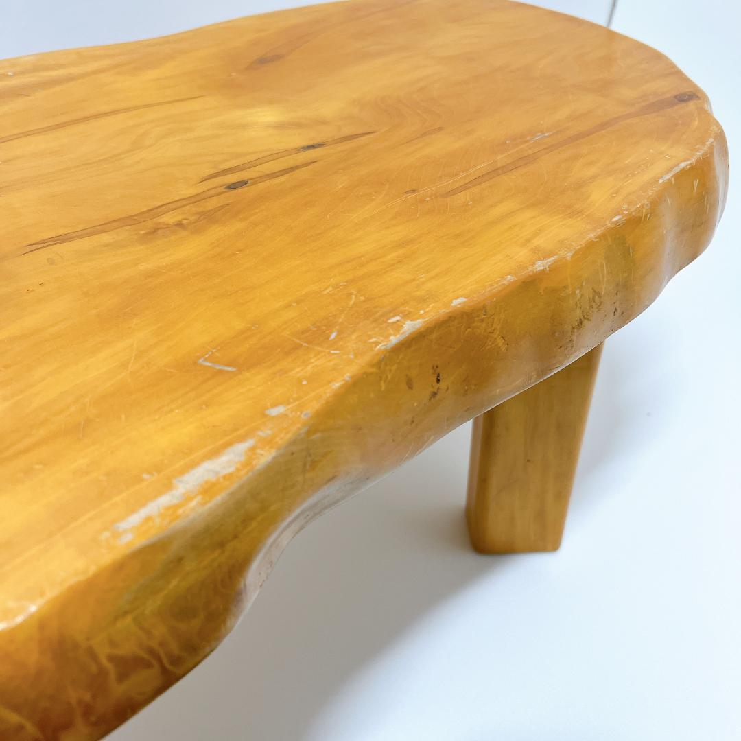 【良品✨送料無料】天然木 一枚板 座卓 ローテーブル 無垢材 68×37cm