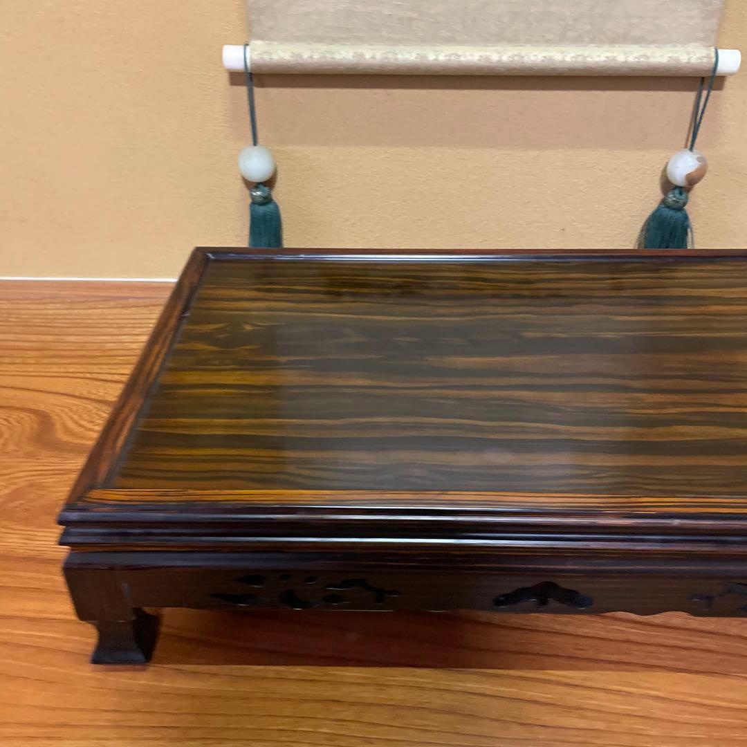 盆栽台 花台 飾り台 香炉台 花瓶台 サイドテーブル 木製 花梨材 ビンテージ