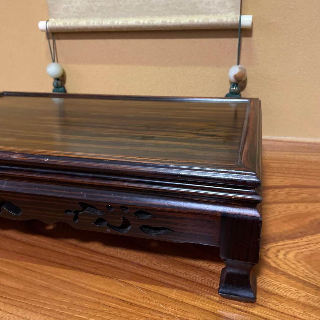 盆栽台 花台 飾り台 香炉台 花瓶台 サイドテーブル 木製 花梨材 ビンテージ