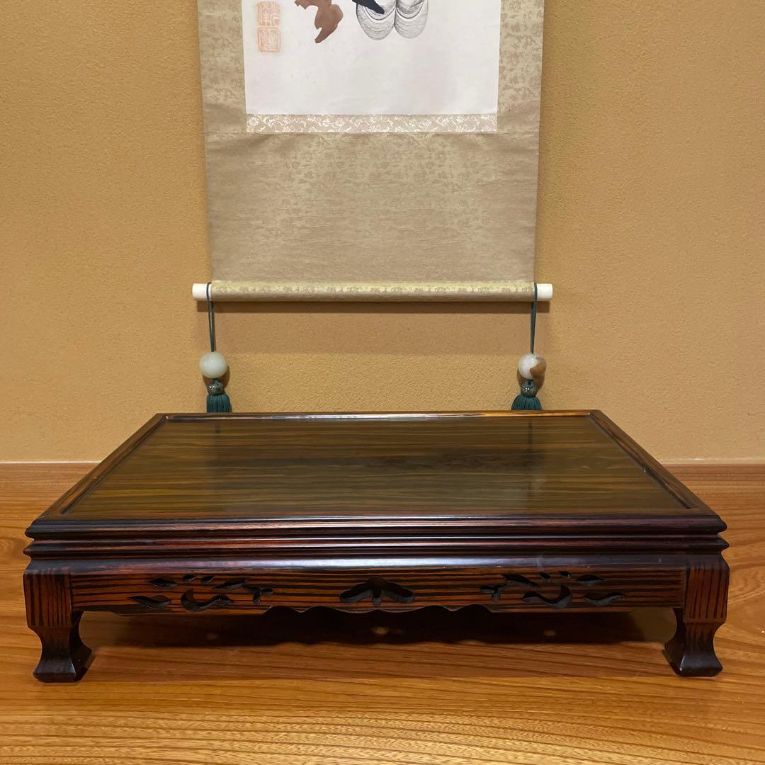 盆栽台 花台 飾り台 香炉台 花瓶台 サイドテーブル 木製 花梨材 ビンテージ