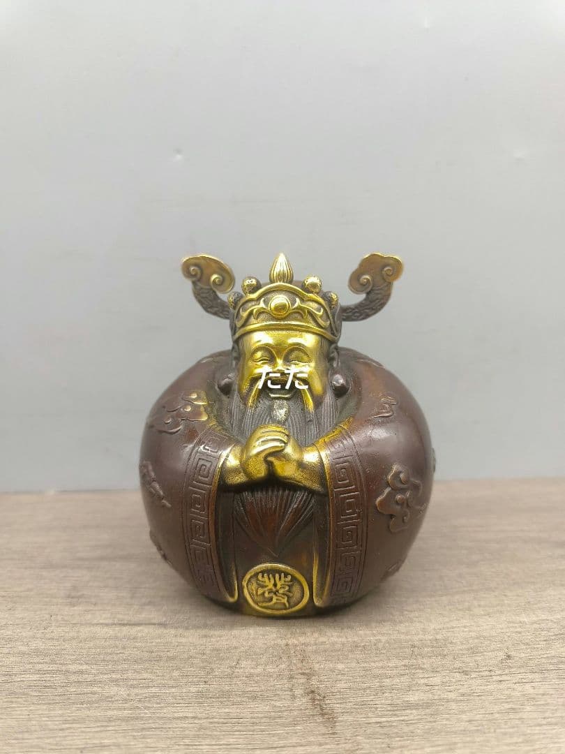 銅制 仏像 如意胖財神 招財納福 装飾品 工芸品 置物