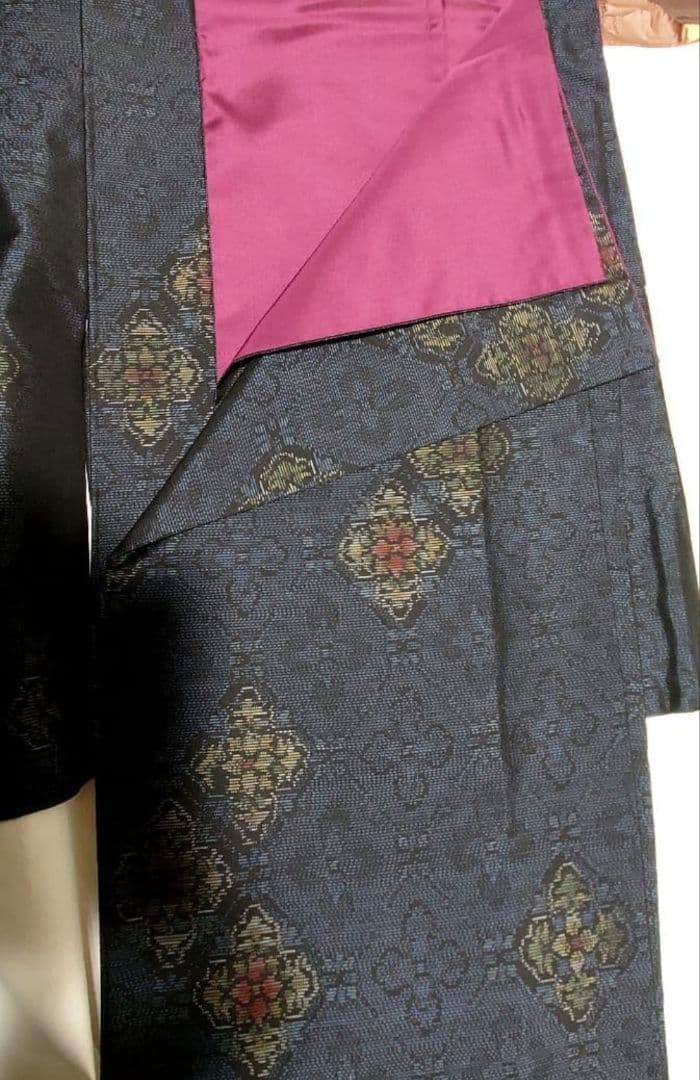 スーパートールサイズ 大島紬 着物 身丈181cm　裄丈69.8