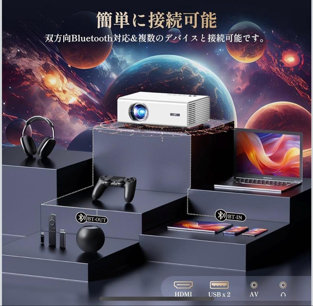 4Kプロジェクター Netflix【Aiチップ搭載】