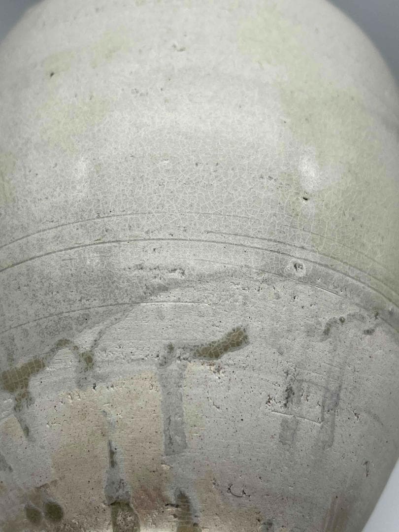 宋時代 白磁 定窯双環耳広口壺 水丞 宋磁 【旧家蔵出し】　名品(B-32)