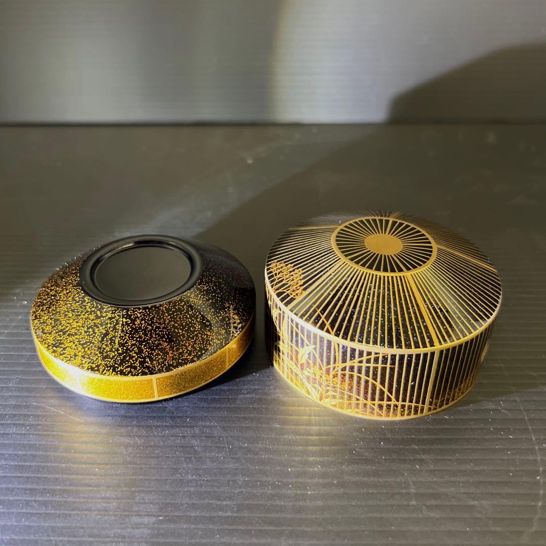 輪島塗名工　代田和哉　虫籠形香合　鈴虫蒔絵　共箱　東Y7-0725⭐︎2Fトトヒサ