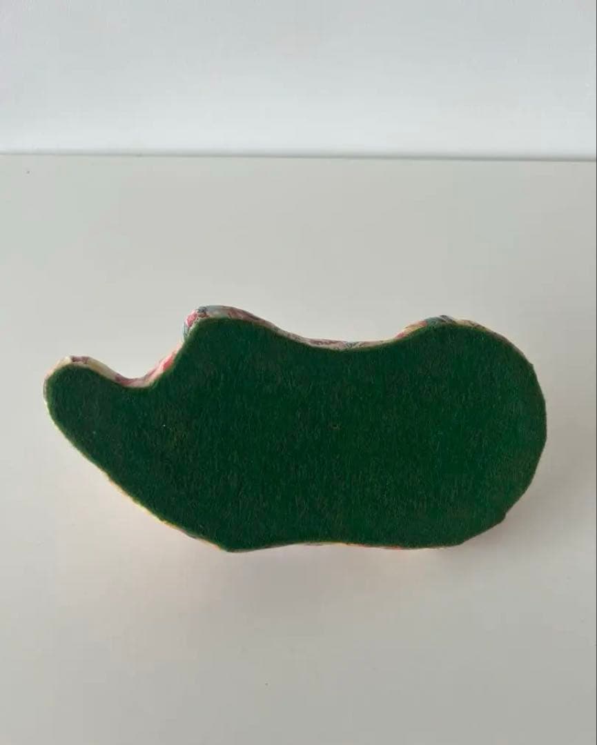 猫　陶器 置物　花柄　アンティーク　レトロ　猫の置物