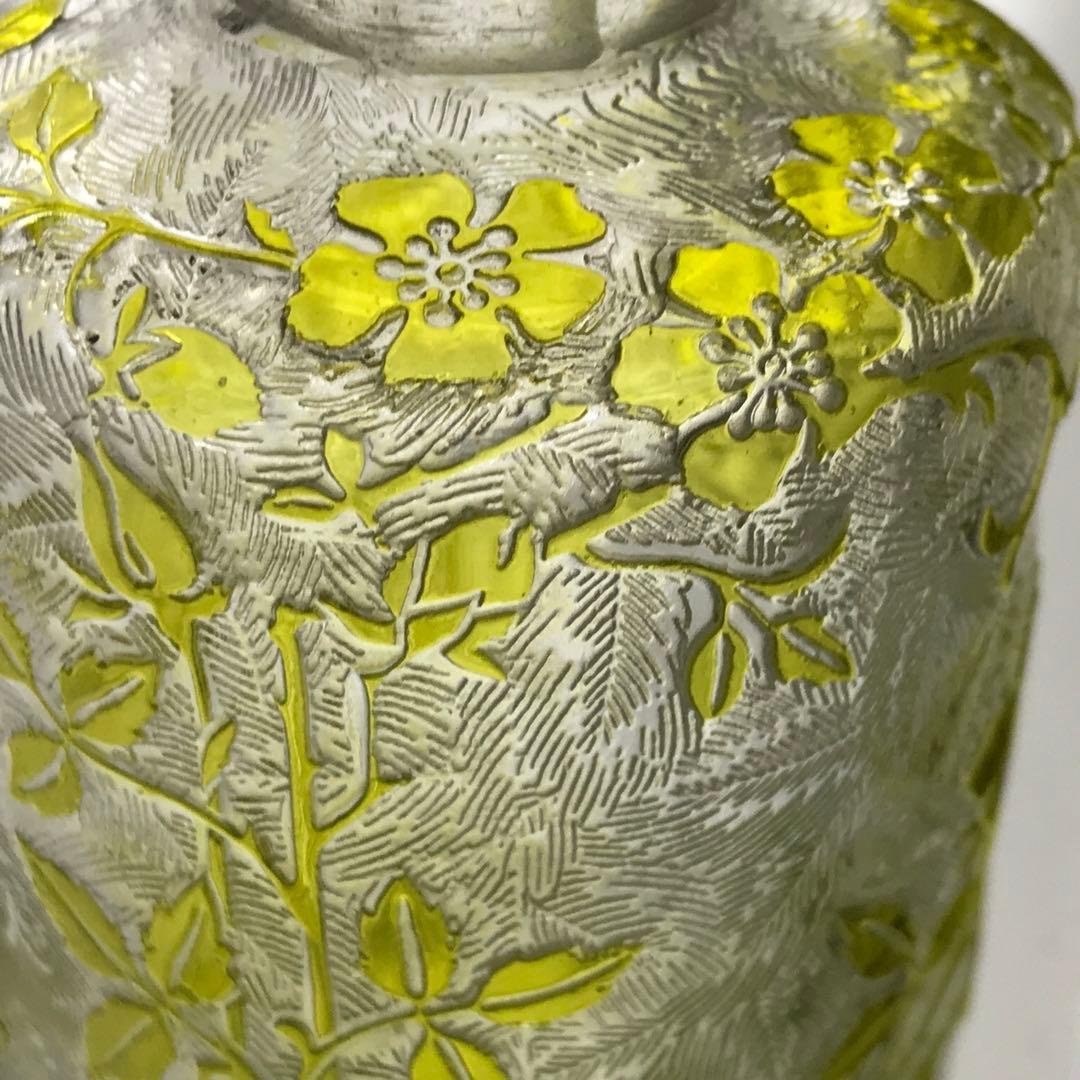 人気★珍しいモスグリーン★オールドバカラBACCARATエグランティエ♡野薔薇♡