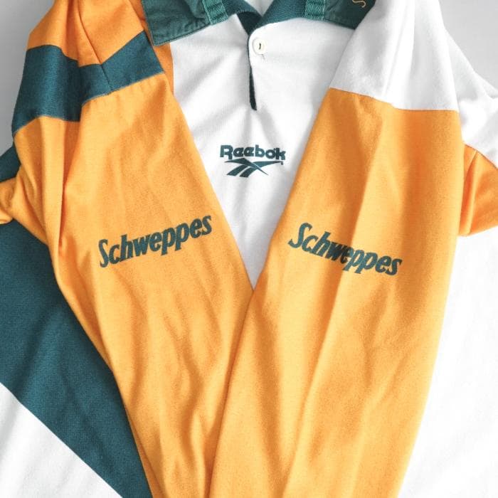 古着 90sビンテージ リーボック オーストラリア ワラビーズ ラガーシャツ M