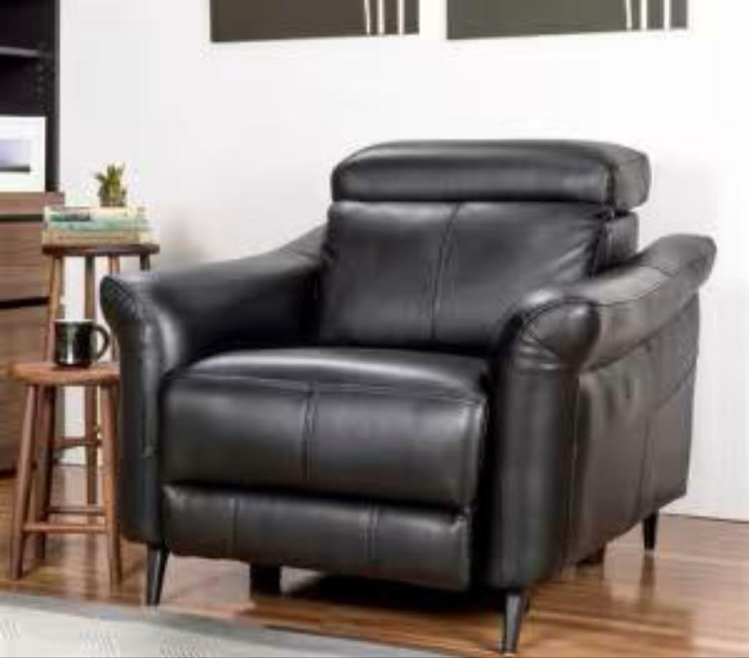 本革　1人掛け　電動リクライニング　ソファ　美品