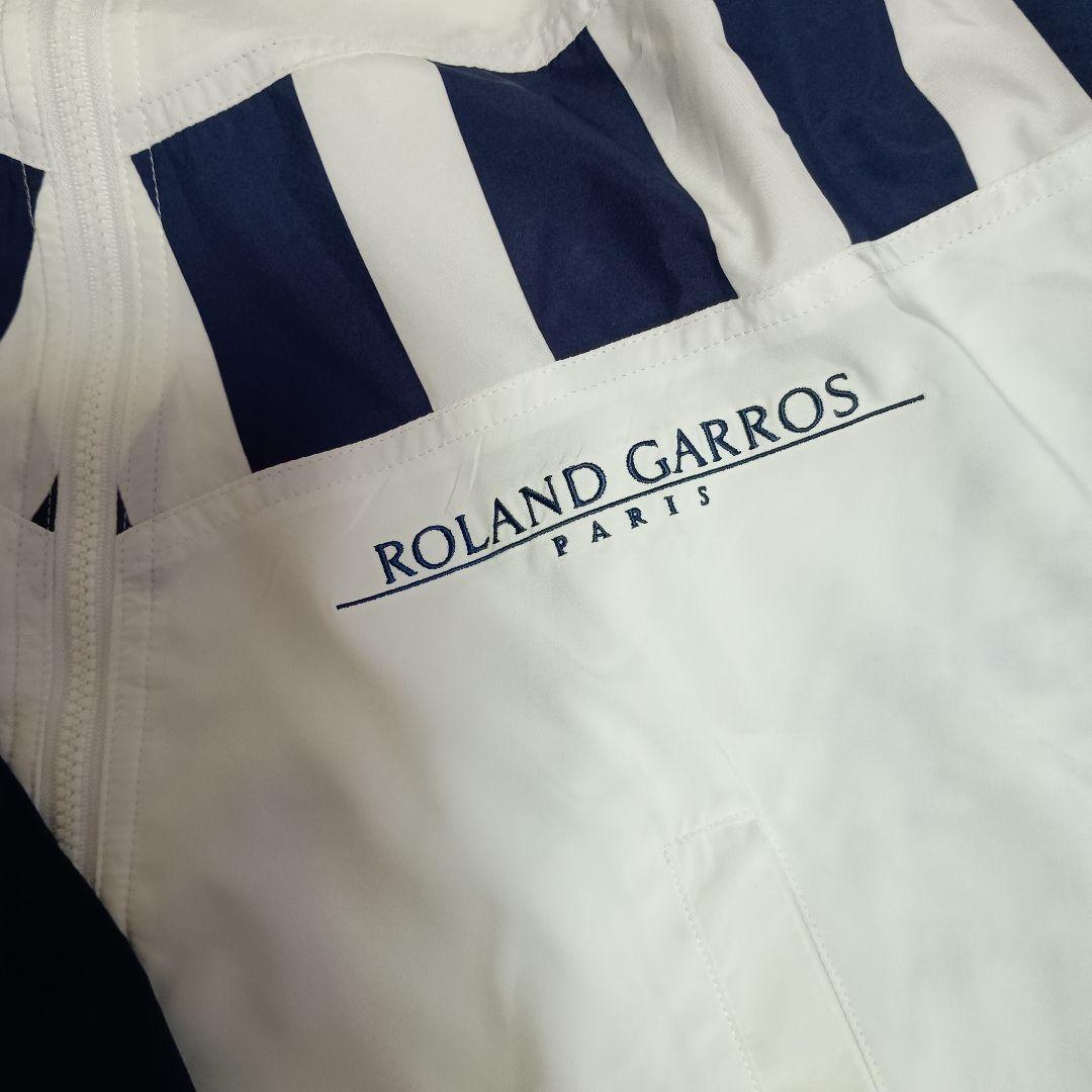 ROLAND GARROS ナイロンジャケット ホワイト/ネイビー