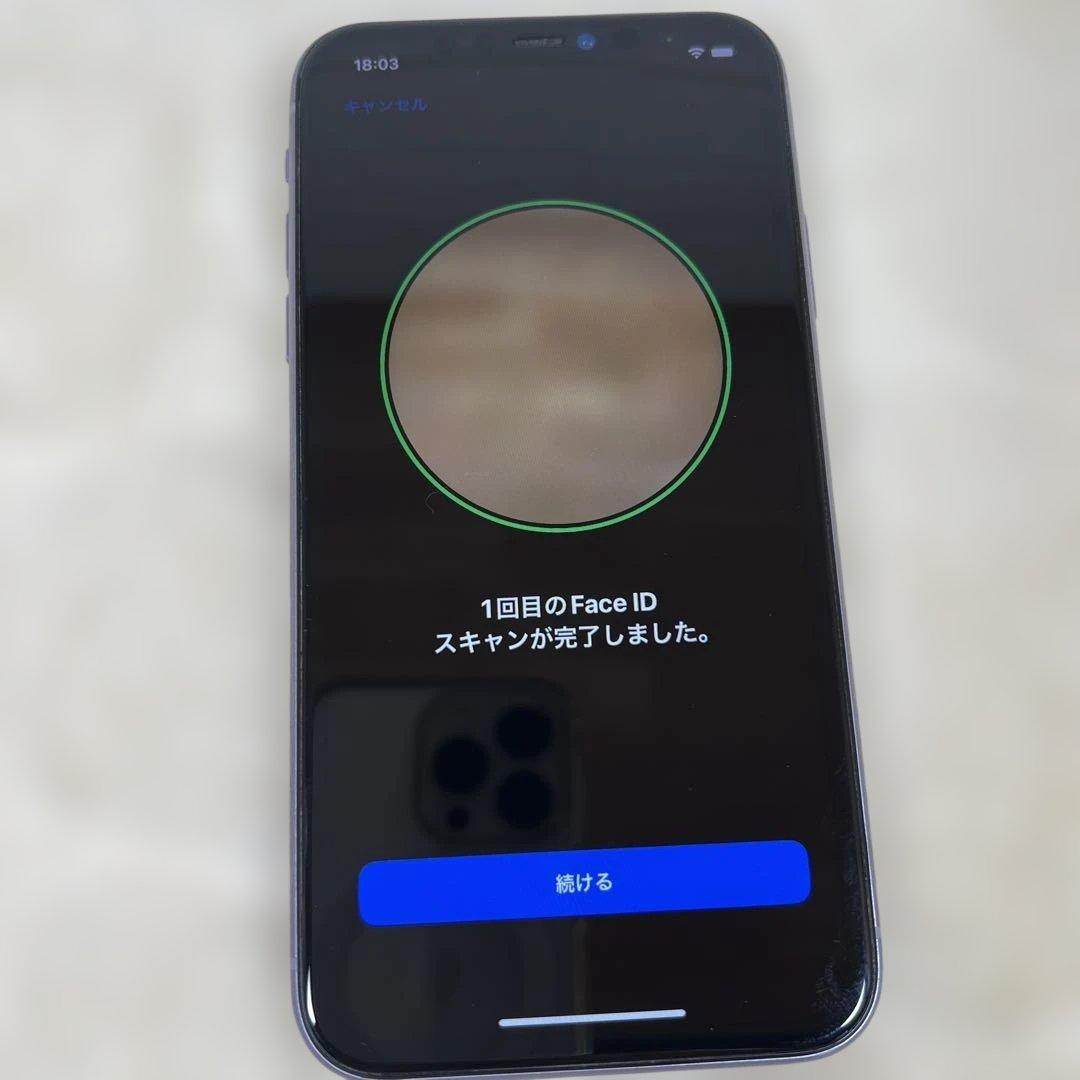 iphone11 128GB SIMフリー　バッテリー78% パープル