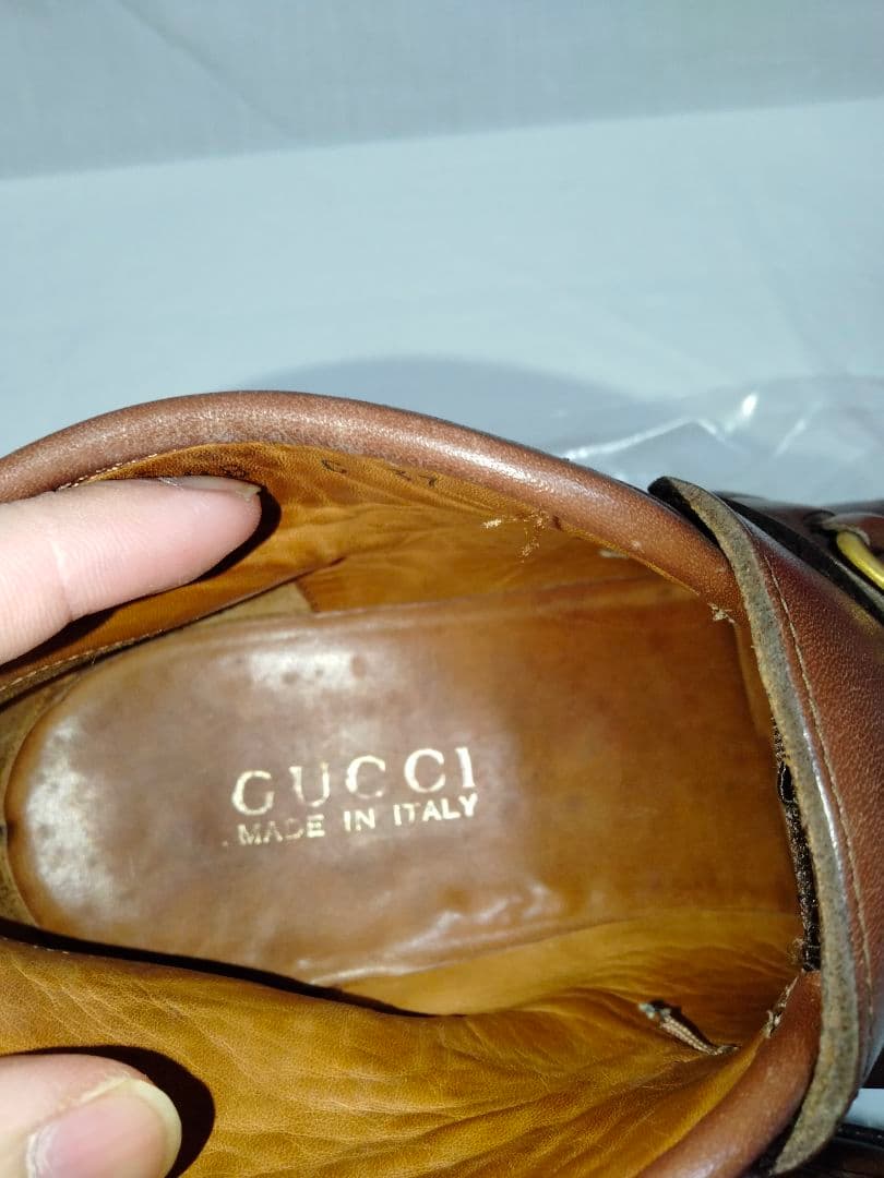 Haru グッチ GUCCI レザー ホースビット ショート 37C 靴