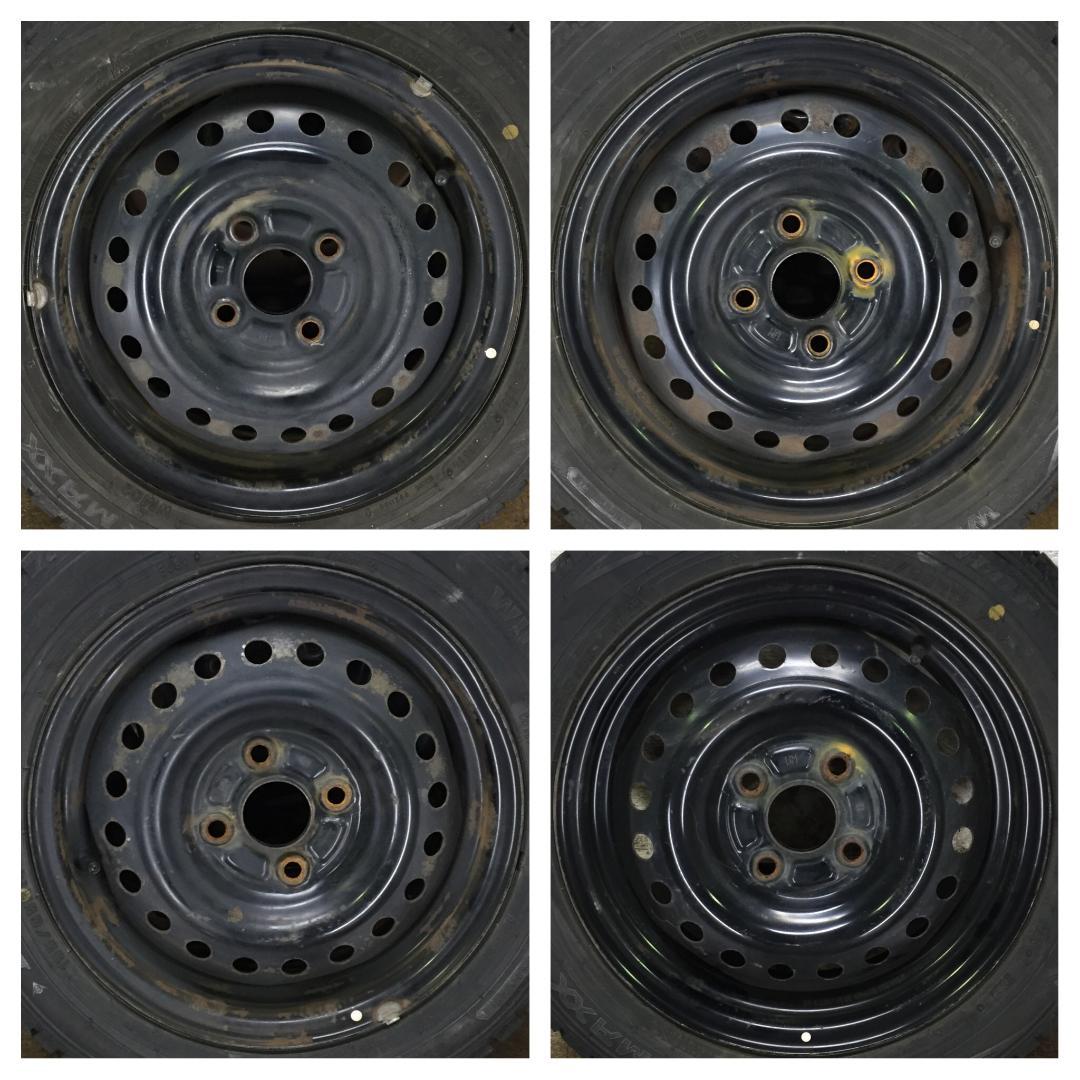 283 DUNLOP WM02 155/65R14 8分目 スタッドレス