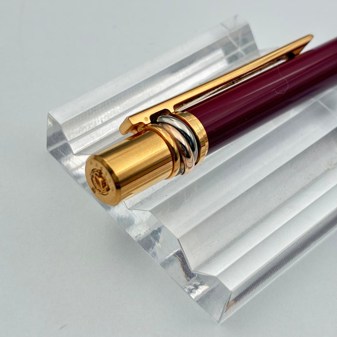 Cartier カルティエ トリニティボールペン ボルドーXゴールド