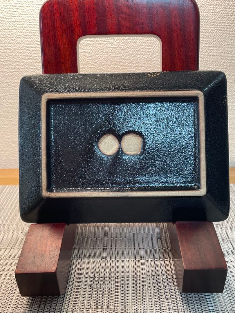 136桑野むつ子 京都 御所の花十二ヶ月【12月山茶花】抹茶椀・和陶皿 しおり付