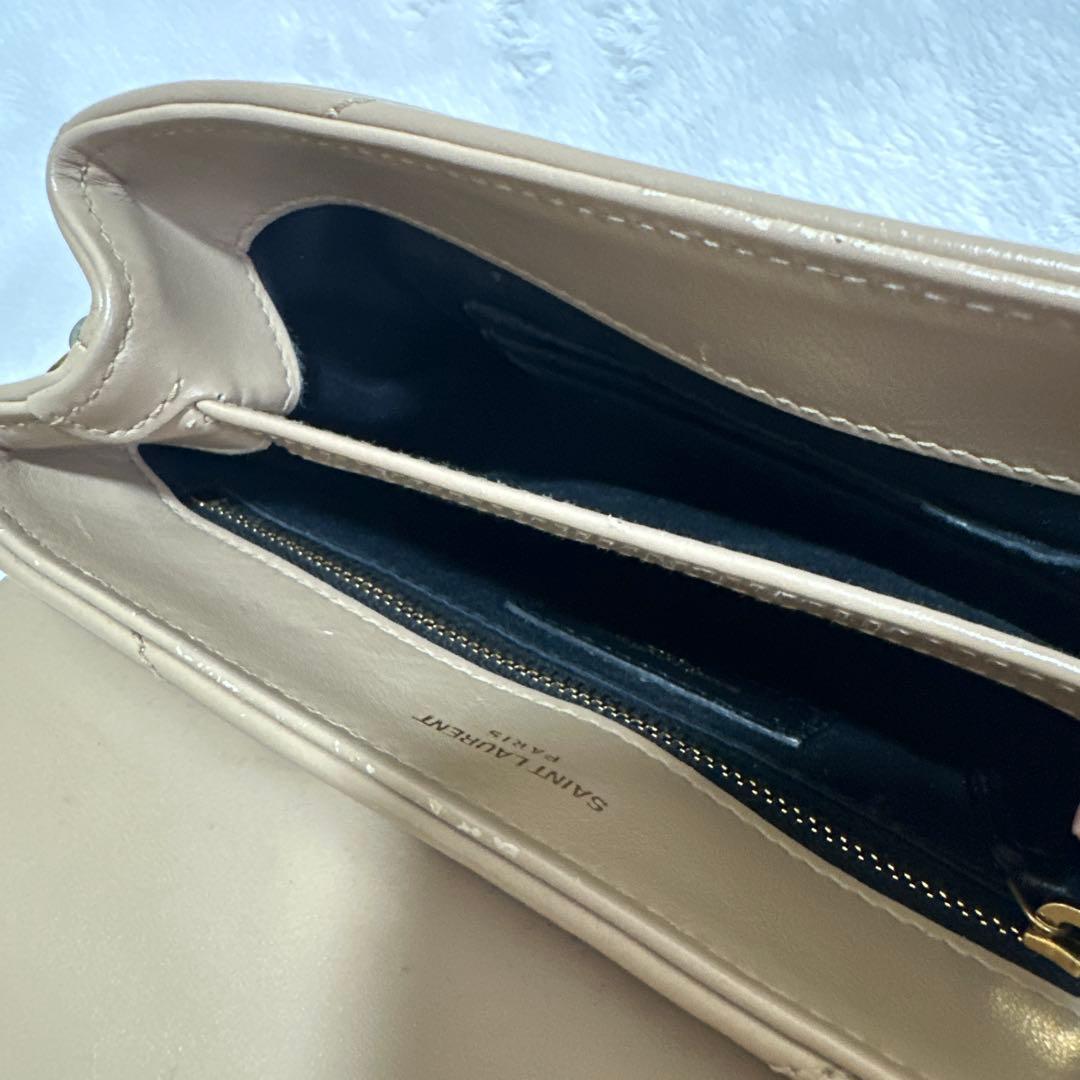 SAINT LAURENT サンローランパリ ルル ショルダーバッグ ベージュ