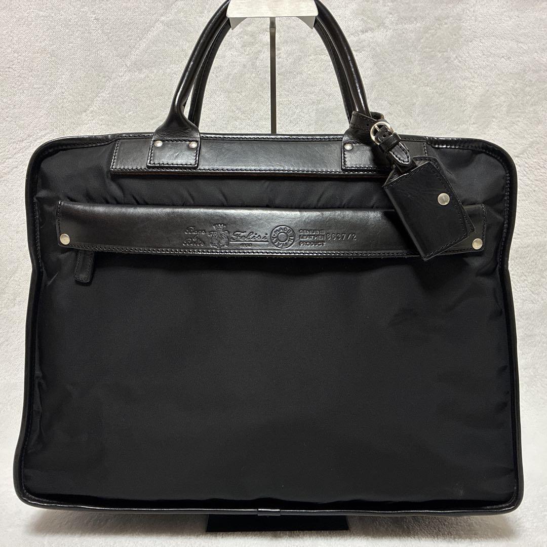 フェリージ ビジネスバッグ ブリーフケース 黒 ブラック　8637/2