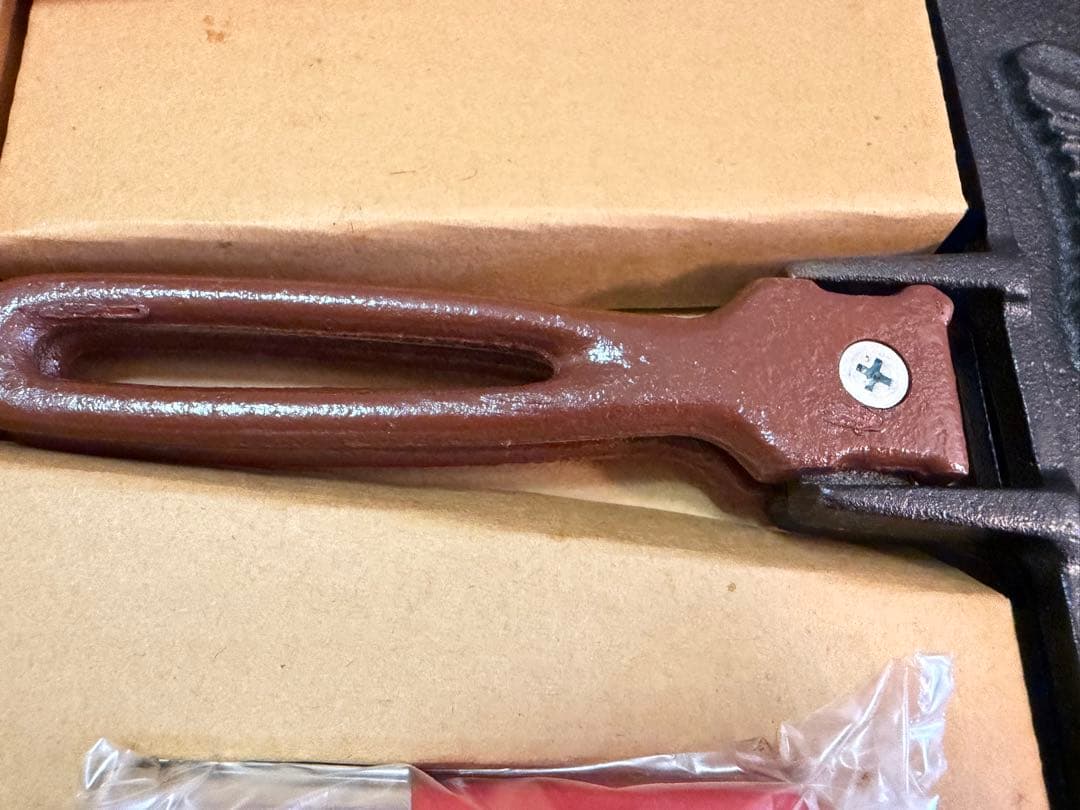 未使用　たい焼き器/鋳物(鉄製) 天然-二丁焼き/二匹焼き