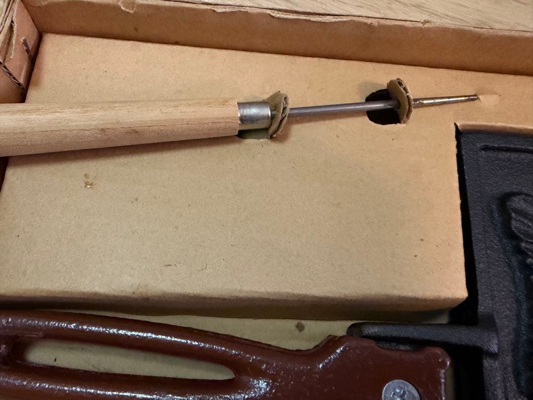 未使用　たい焼き器/鋳物(鉄製) 天然-二丁焼き/二匹焼き