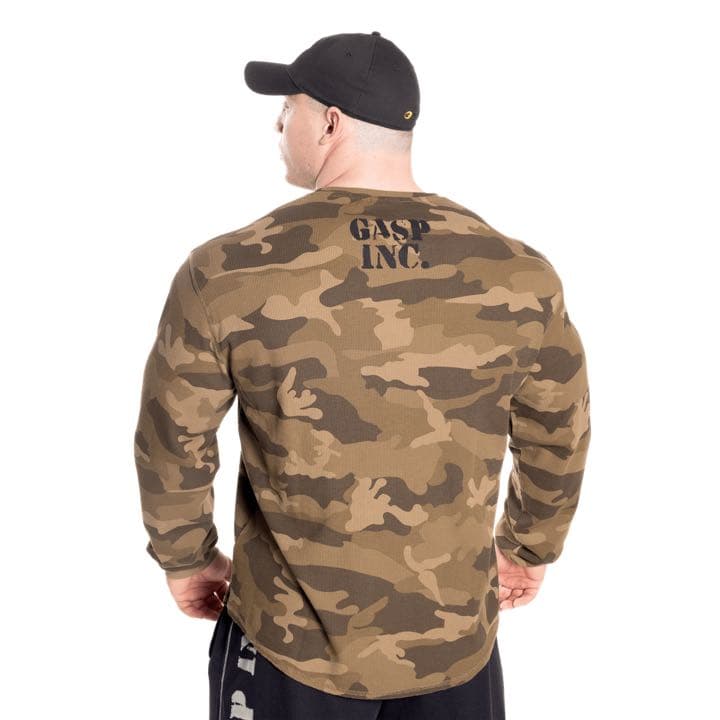 gasp サーマルジムスウェット　グリーンカモ　M