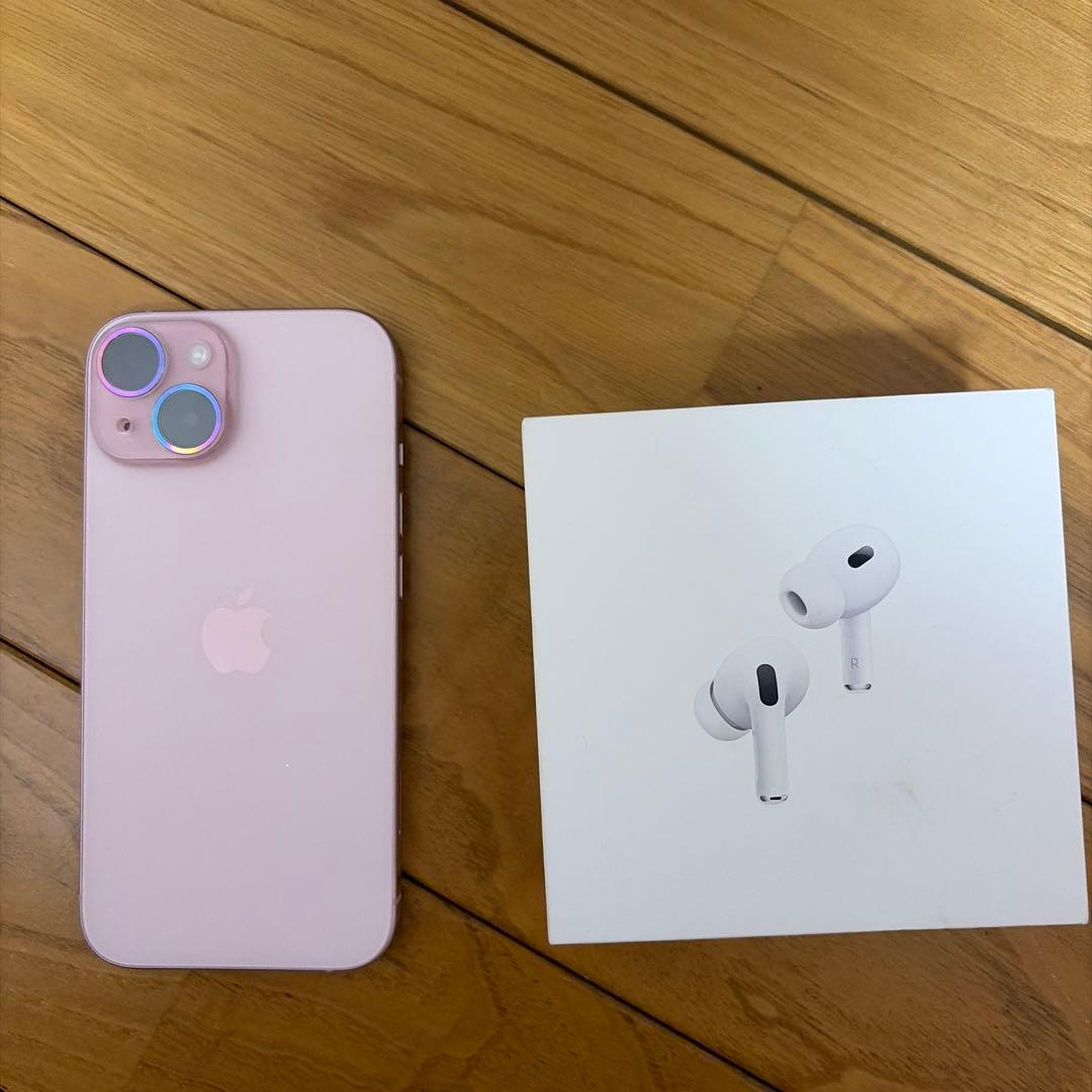 iPhone15 256GB ピンク 本体 AirPodsPro新品未開封