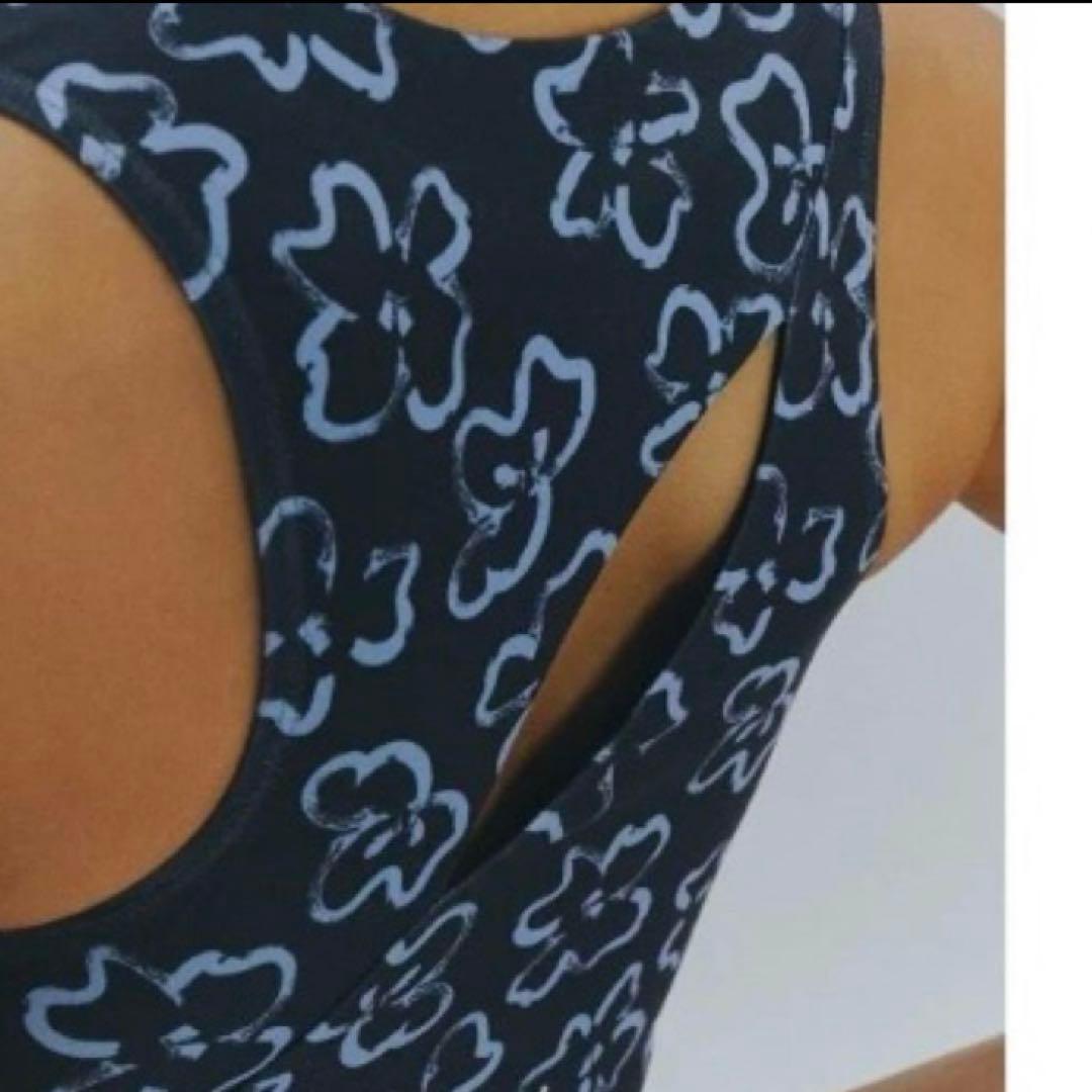 エミ ヨガ 上下 セットアップ 0 ブラトップ レギンス ヨガウェア 花柄 紺