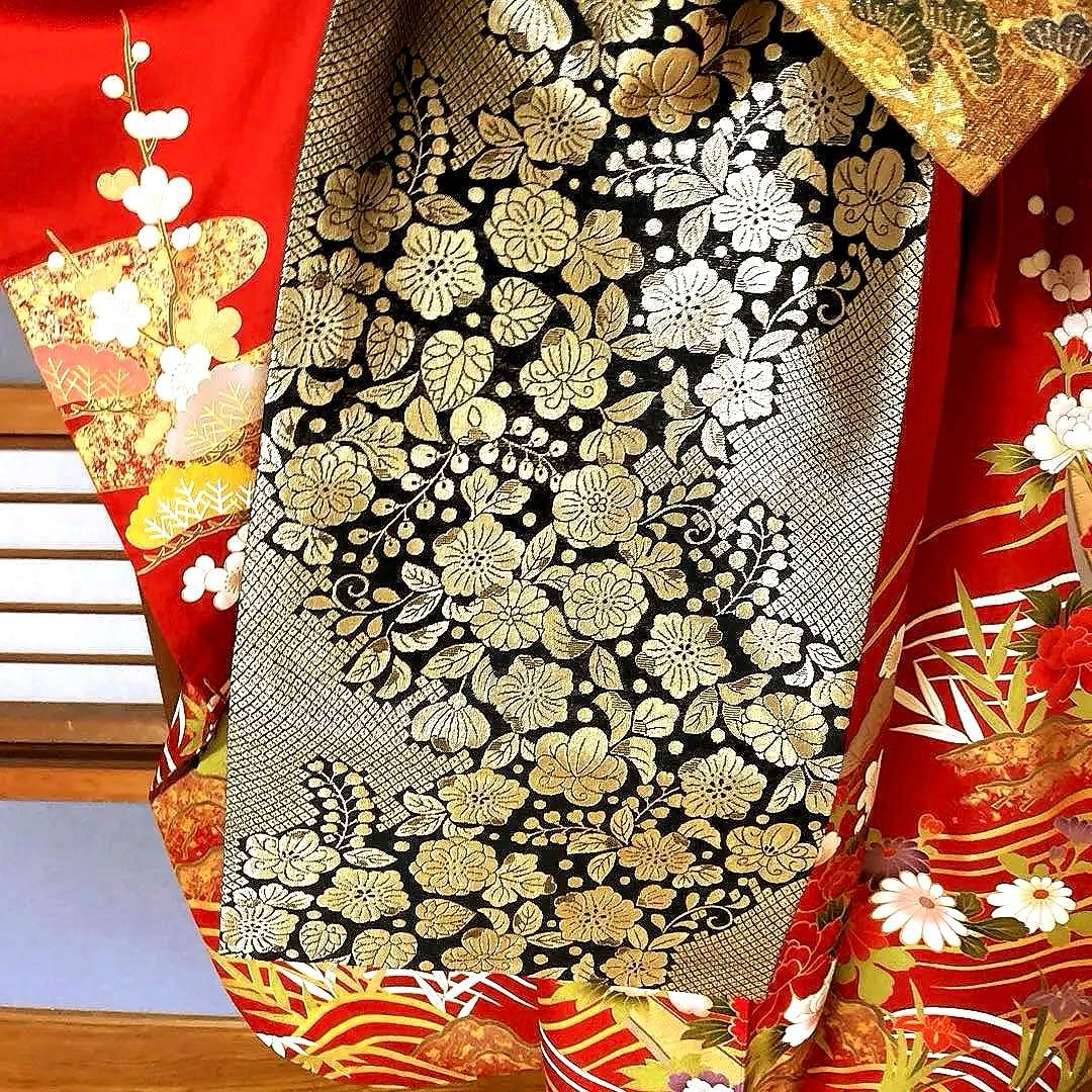 振袖フルセット　松竹梅　手描き友禅　成人式振袖　振袖　良家のお嬢様