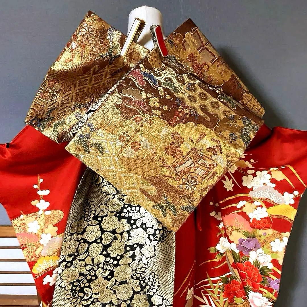 振袖フルセット　松竹梅　手描き友禅　成人式振袖　振袖　良家のお嬢様