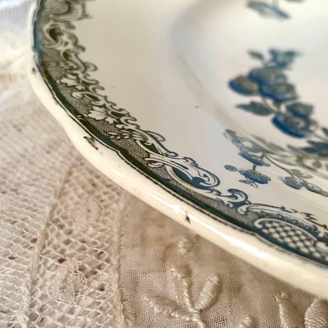 【レア】サルグミンヌ　フォンタンジュ多色プレートポリクロームフランスアンティーク