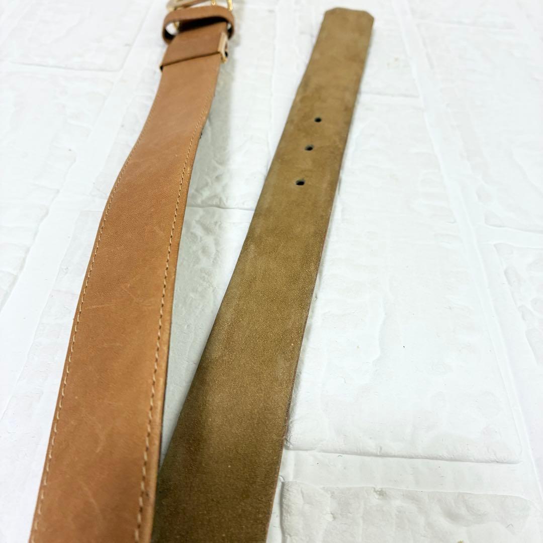 希少　Christian Dior ディオール ベルト　CDバックル　キャメル