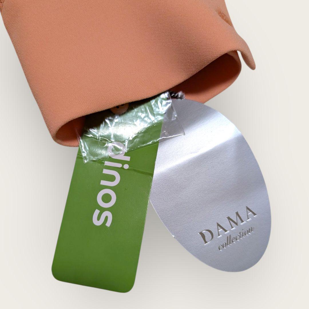 【新品タグ付】ダーマコレクション サーモンピンク ブラウス 13号 DAMA