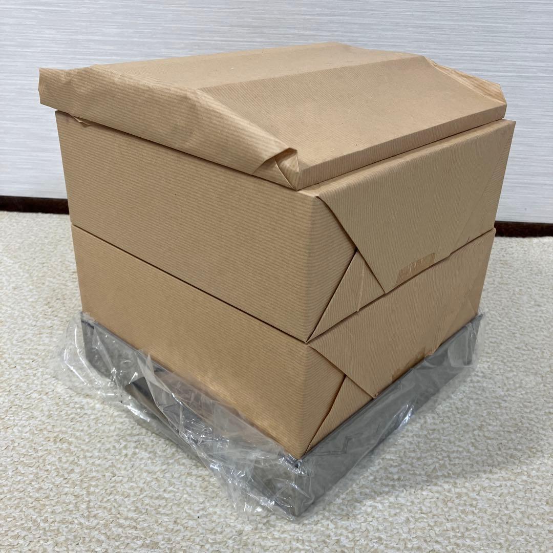 天然木角型二段せいろ21㎝（蒸台&すのこ付）未使用品