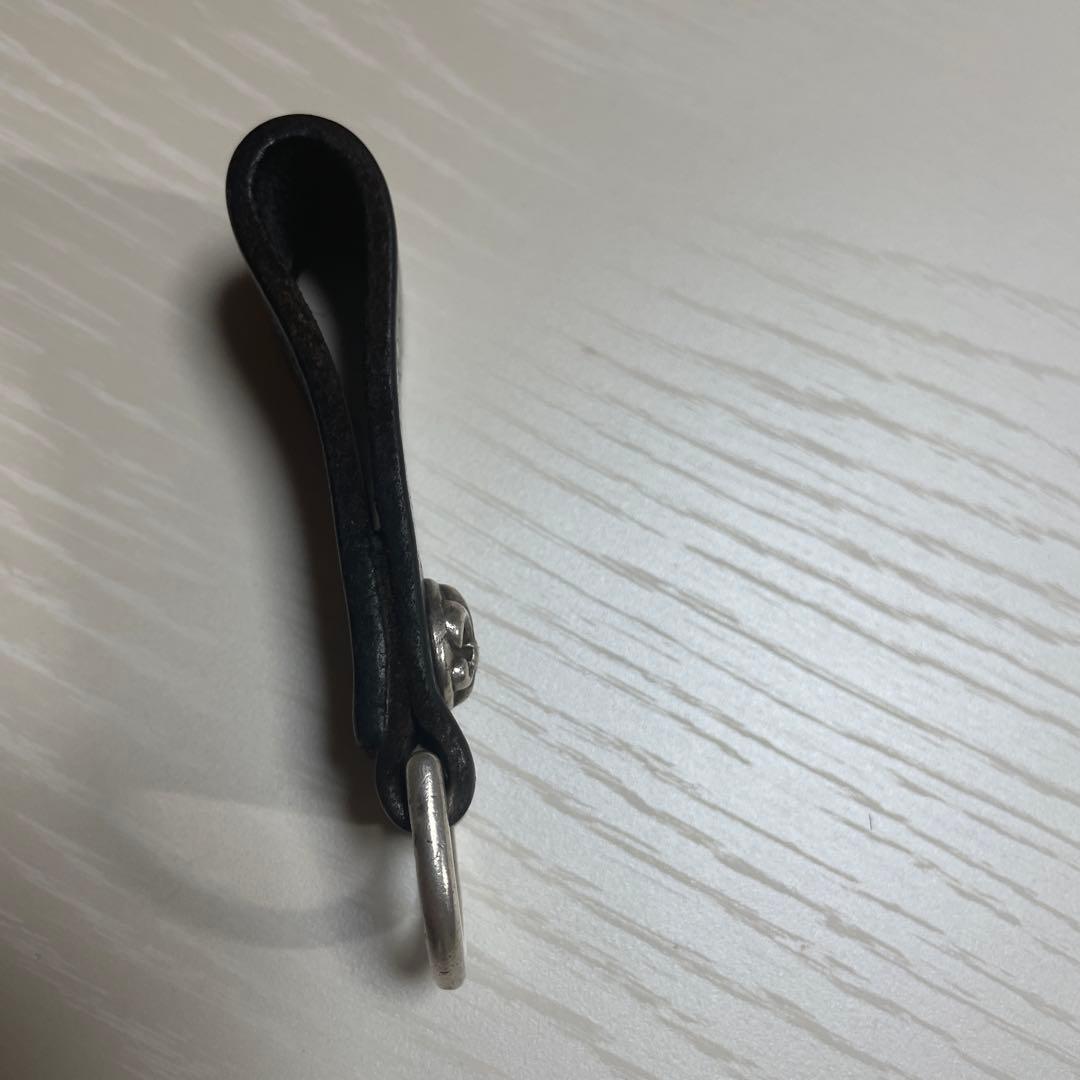 クロムハーツCHROMEHEARTS.レザークロスボールベルトループDリング