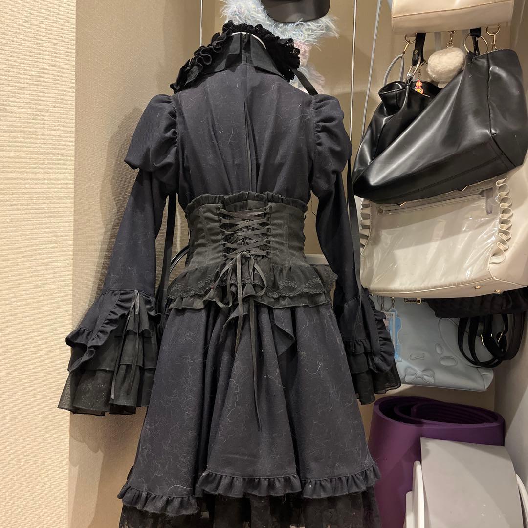 marble ブラウス＆スカートセットアップ風全身コーディネートワンピース