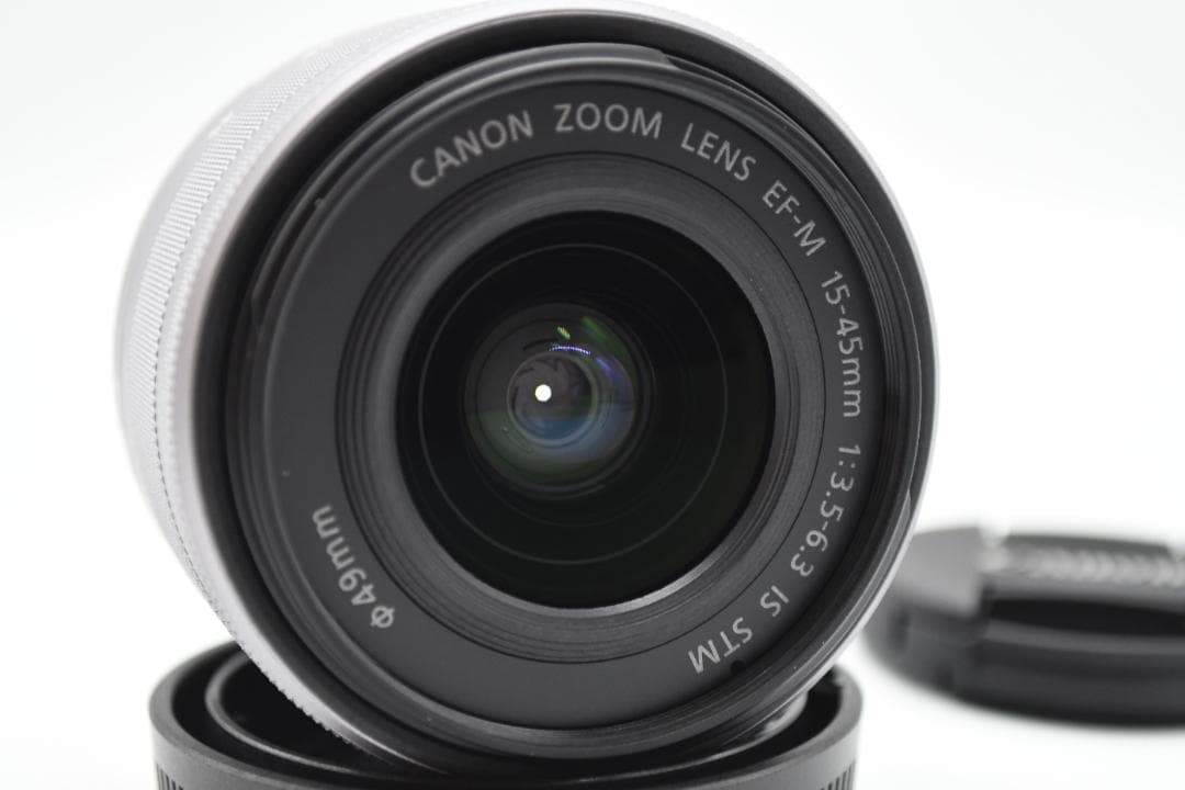 ★美品★ キヤノン EOS kiss M ホワイト＋EF-M 15-45mm