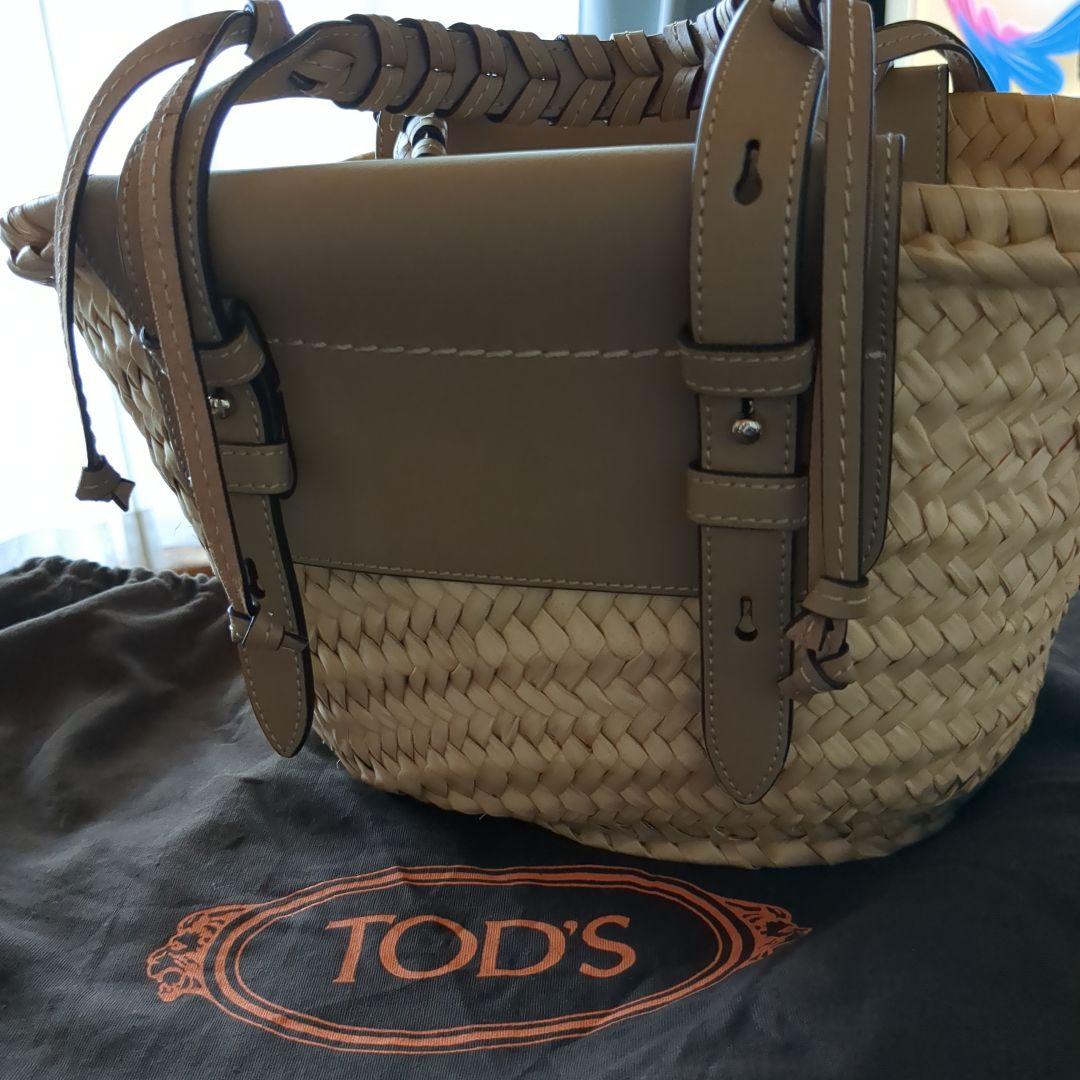 TOD'S カーキ かごバッグ