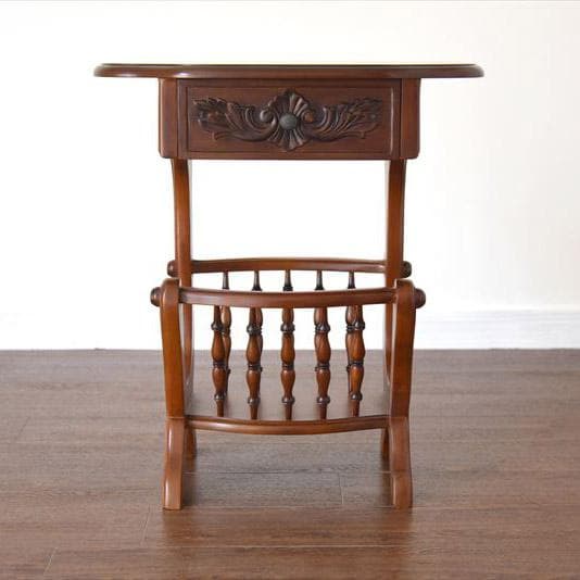 引出し付きサイドテーブル マガジンラック